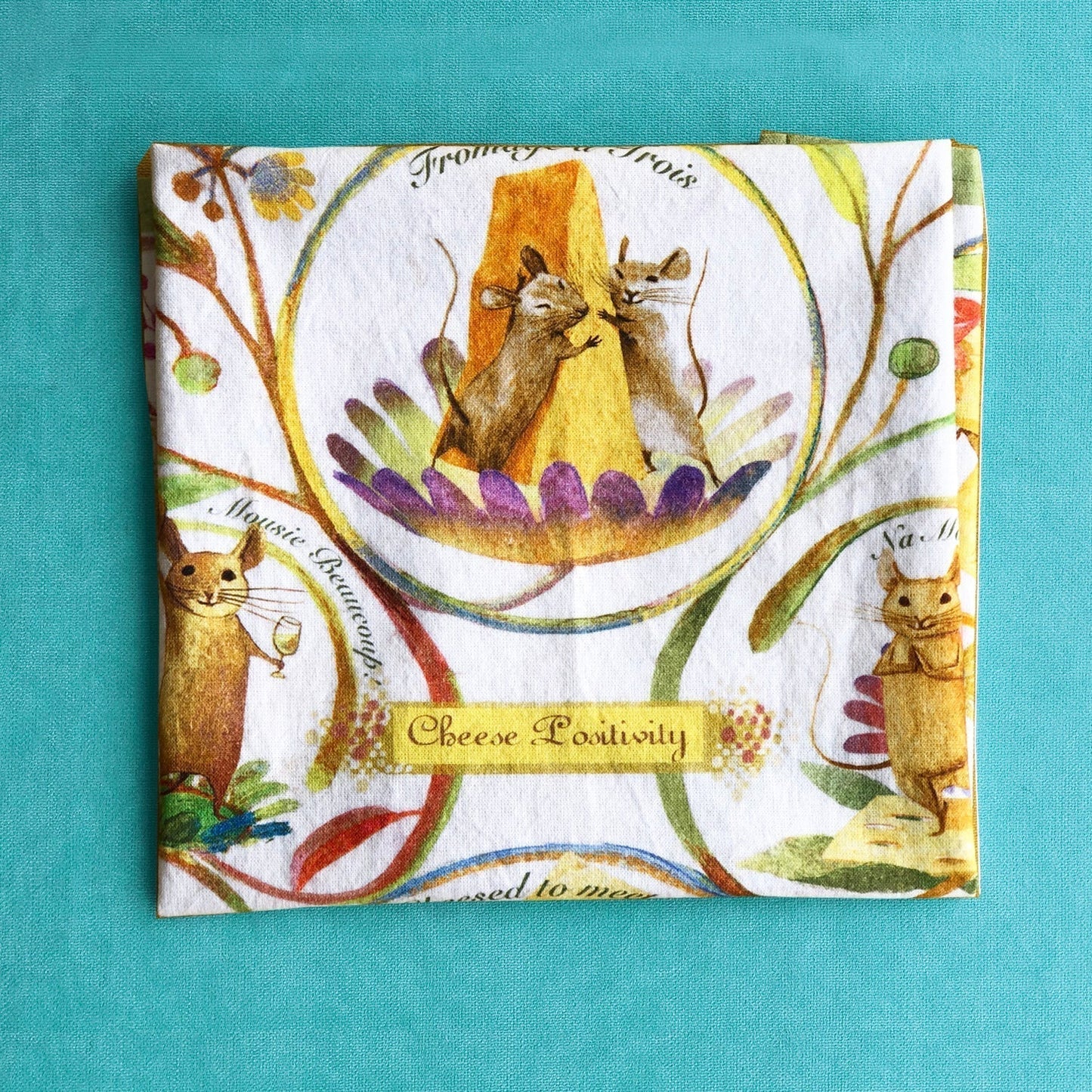 Cheese Positivity Tea Towel-1
