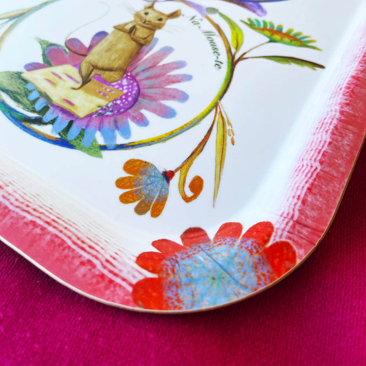 Cheese Positivity Rectangular Serving Tray-1