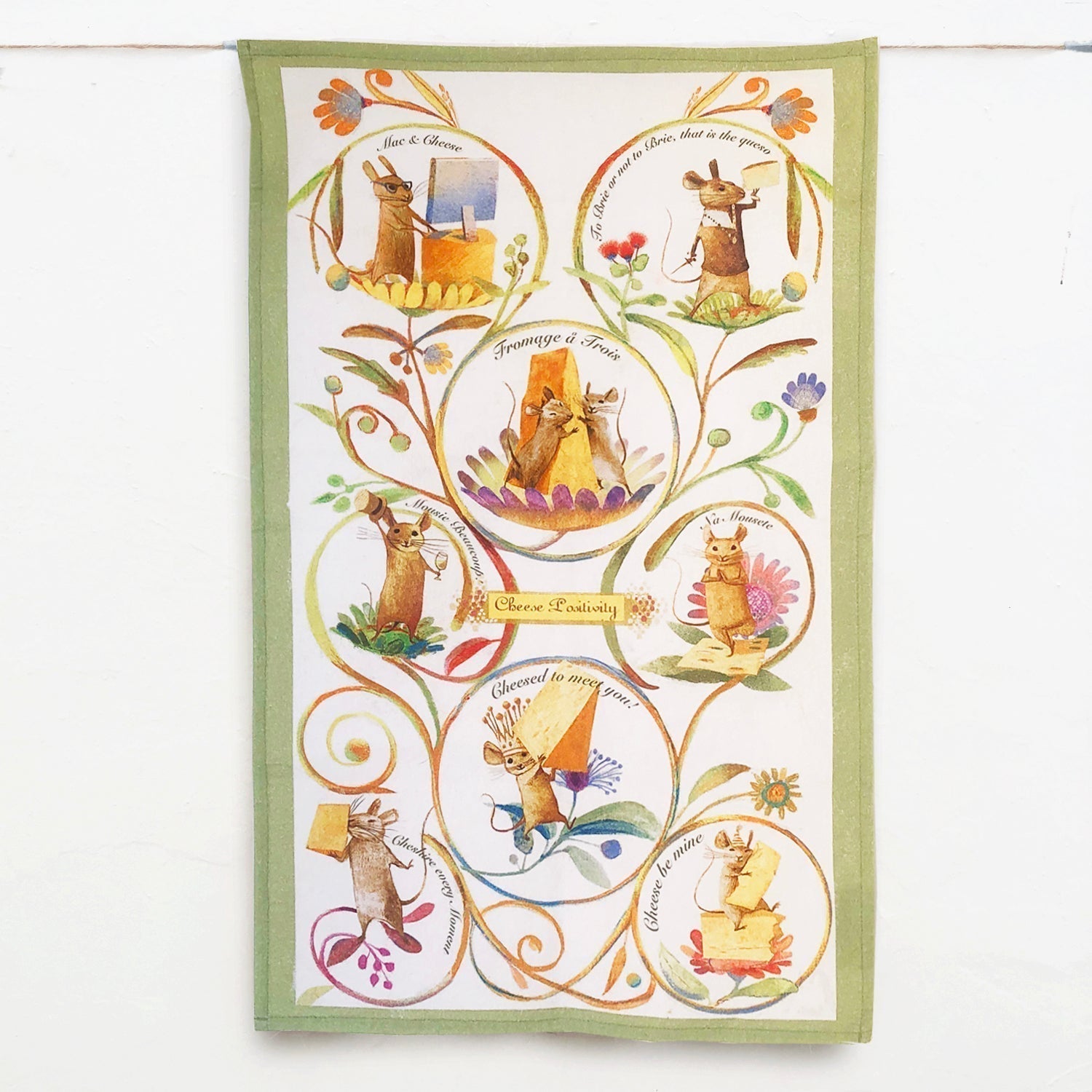 Cheese Positivity Tea Towel-0
