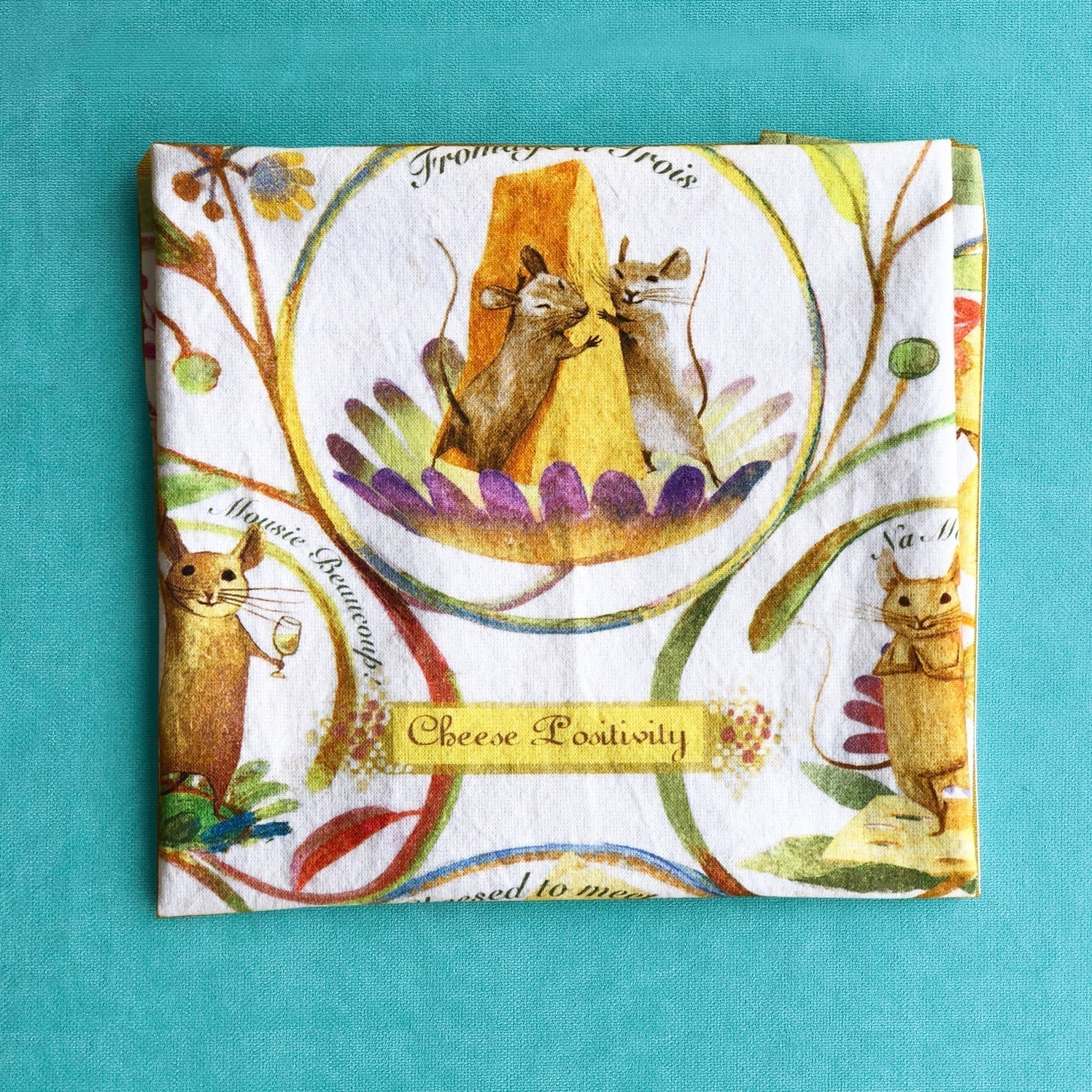 Cheese Positivity Tea Towel-1