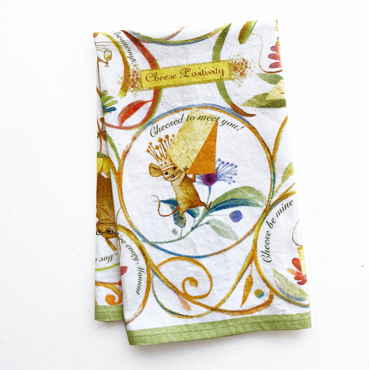 Cheese Positivity Tea Towel-2