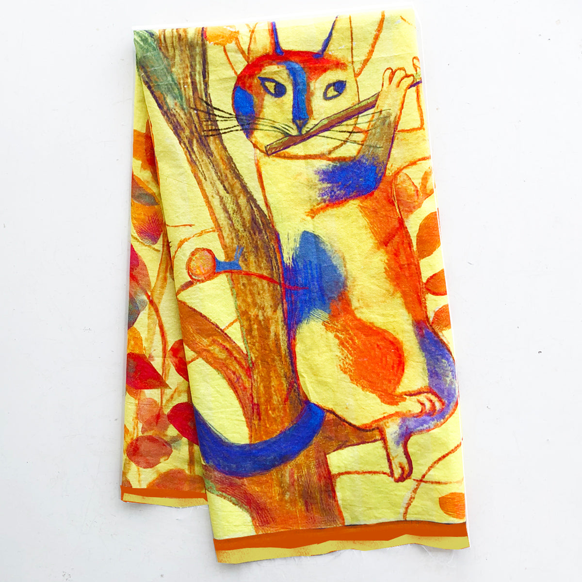 Flute & Feathers Tea Towel-2