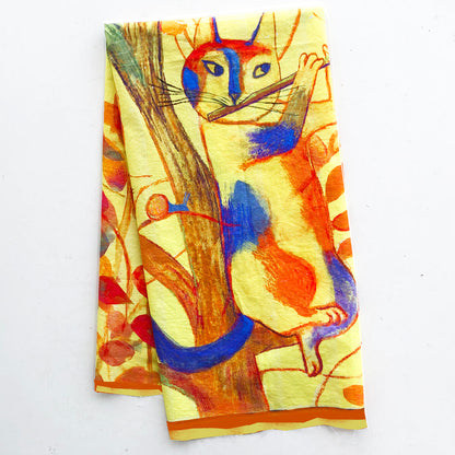 Flute & Feathers Tea Towel-2